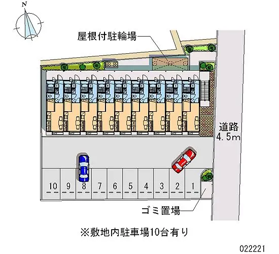 ★手数料０円★岡山市北区北方３丁目　月極駐車場（LP）